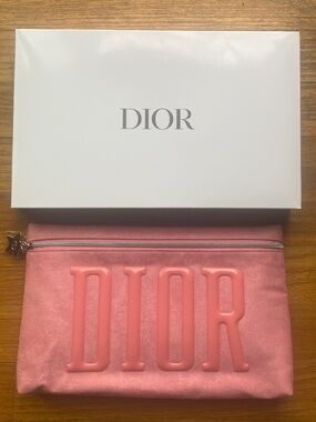 Christian Dior Parfums Pink Cosmetics Pouch NIB